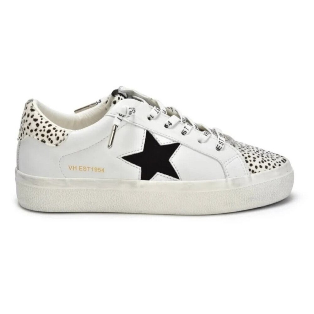 Women's Vintage Havana Black Star Wild Cheetah Print Lace-Up Sneakers 7.5